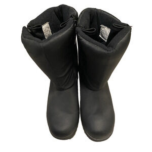 Totes Roberta Boots Womens Size 8 Black Waterproof Side Zipper Snow Winter Boots